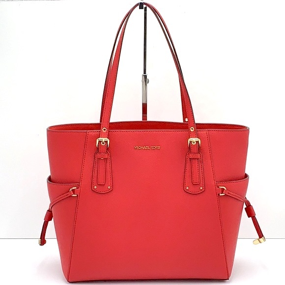 MICHAEL KORS Voyager East West Tote Crimson Color - Picture 2 of 16